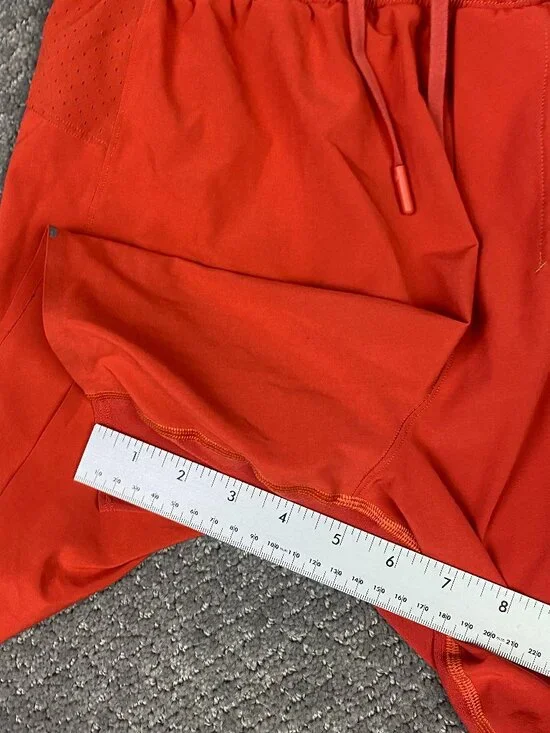Lululemon Pace Breaker Shorts Men's Small Orange 5" Inseam Gym Running Training - Picture 12 of 12